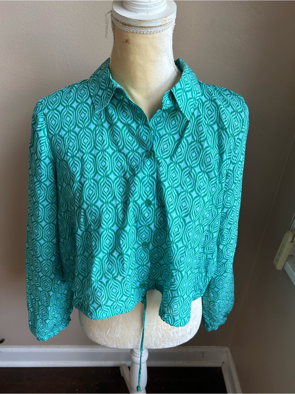 Zara Women’s Top Sz M Cotton Long Sleeve 5003